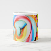 Gestreepte lipop en veelkleurige moerassen extra grote beker (Voorkant)