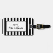 Gestreepte meer Mrs Bagagelabel (Voorkant horizontaal)