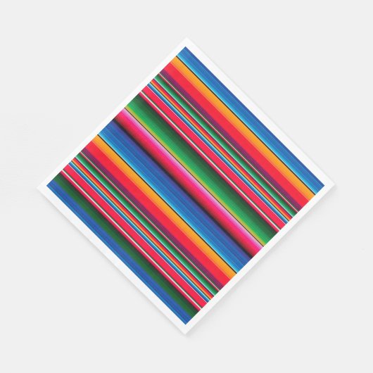 Gestreepte Mexicaanse sarape servetten (Hoek)