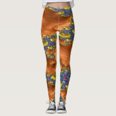Gestreepte minion 9 leggings (Voorkant)