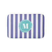 Gestreepte monogram badmat (Voorkant)