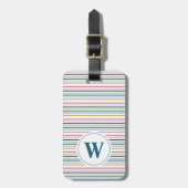 Gestreepte Monogram Bagage Labels (Voorkant verticaal)