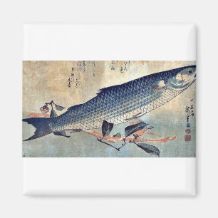 Gestreepte mul Bora door Ando, Hiroshige Ukiyoe Magneet
