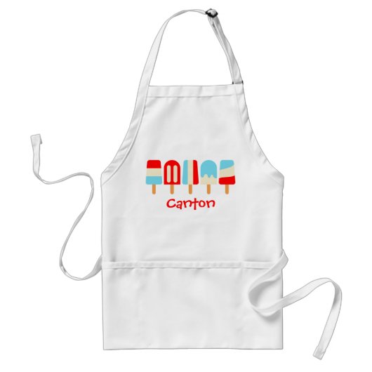 Gestreepte naalden gepersonaliseerd Apron Standaard Schort (Voorkant)