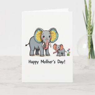Gestreepte Oor Moederdagkaart Kaart