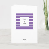 Gestreepte Paarse Klasse van 2025 Afstuderen Kaart (Achterkant)