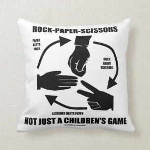 Gestreepte papierschaar, niet alleen een kinderspe kussen