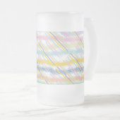 Gestreepte pastels (gemengde patronen) matglas bierpul (Voorkant rechts)