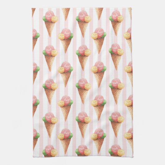 Gestreepte patroon met ijs theedoek (Verticaal)