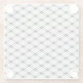 Gestreepte patroonplaat glazen onderzetter (Achterkant)