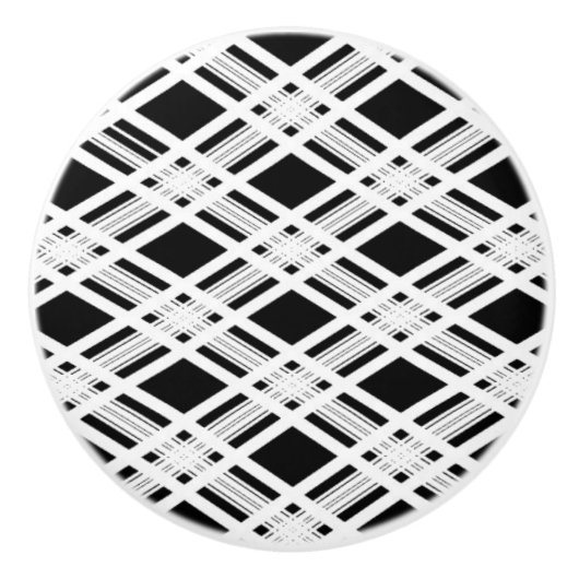 Gestreepte patroonplaat keramische knop (Voorkant)