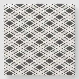 Gestreepte patroonplaat stenen onderzetter