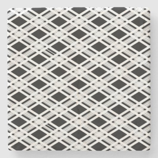 Gestreepte patroonplaat stenen onderzetter (Voorkant)