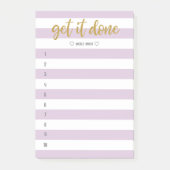 Gestreepte penseel met briefing klaar post-it® notes (Voorkant)