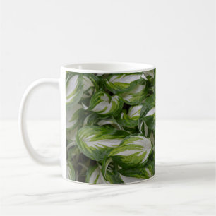 Gestreepte plant koffiemok