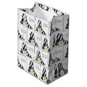 Gestreepte pompen met madeliefje medium cadeauzakje (Voorkant Gekanteld)