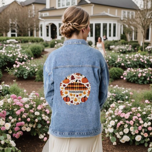 Gestreepte Pompoen Parade Denim Jacket (Huwelijk Achterkant)