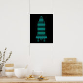 gestreepte raket poster (Keuken)