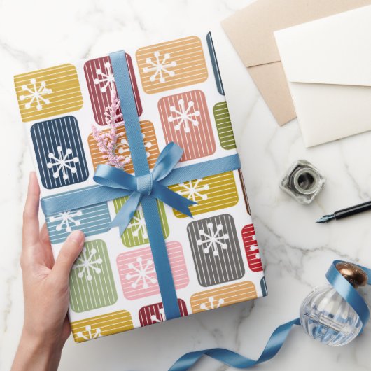 Gestreepte rechthoeken cadeaupapier (Geschenken)