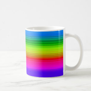 Gestreepte regenboog koffiemok