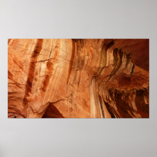 Gestreepte Rock of Double Arch Alcove I van Zion Poster
