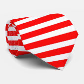 Gestreepte rode en witte stropdas (Opgerold)