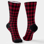 Gestreepte Rode & Witte Initiaal Monogram Soks Sokken (Gebogen)
