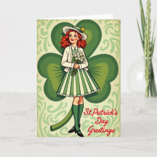 Gestreepte rok St. Patrick's Day kaart