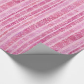 Gestreepte roze verlooppapier cadeaupapier (Hoek)