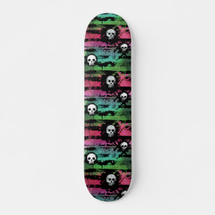 Gestreepte schedel Urban Punk graffiti patroon Skateboard