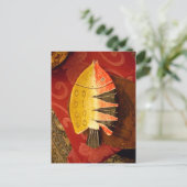 Gestreepte sensatie Tijger Barb Fish Art Print Briefkaart (Staand voorkant)