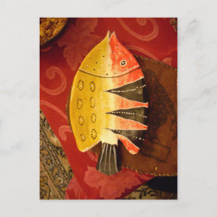 Gestreepte sensatie Tijger Barb Fish Art Print Briefkaart