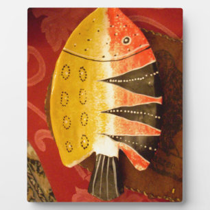 Gestreepte sensatie Tijger Barb Fish Art Print Fotoplaat