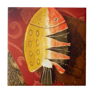 Gestreepte sensatie Tijger Barb Fish Art Print Tegeltje