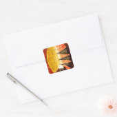 Gestreepte sensatie Tijger Barb Fish Art Print Vierkante Sticker (Envelop)