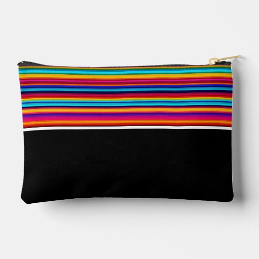 Gestreepte serape met monogram etui (Achterkant)