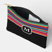 Gestreepte serape met monogram etui (Open)