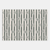  gestreepte sneeuwvlok rood en groen inpakpapier vel (Voorkant 3)