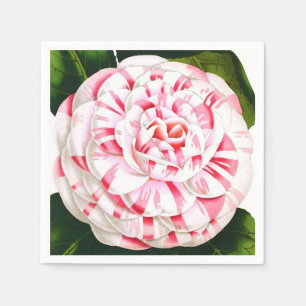 Gestreepte snoeprietcamellia servetten