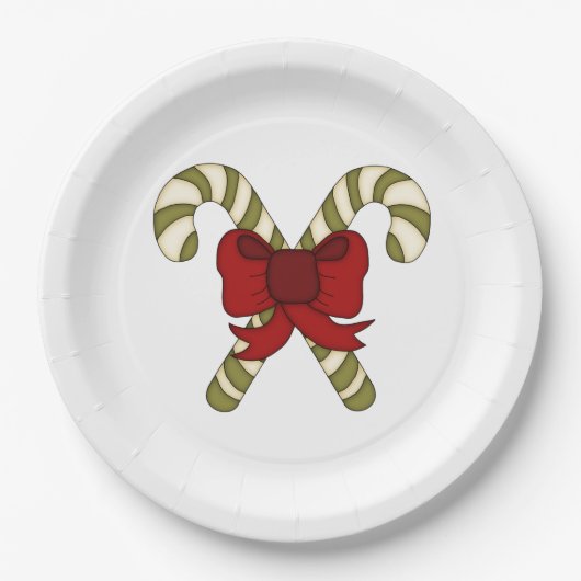 Gestreepte snoeprietjes met rode poot papieren bordje (Voorkant)