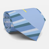 Gestreepte stropdas met kruis (Opgerold)