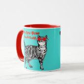 Gestreepte tabby katten Je bent een coole kat Mok (Voorkant links)