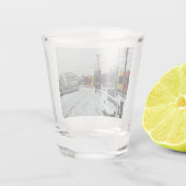 Gestreepte tram shot glas (Achterkant)