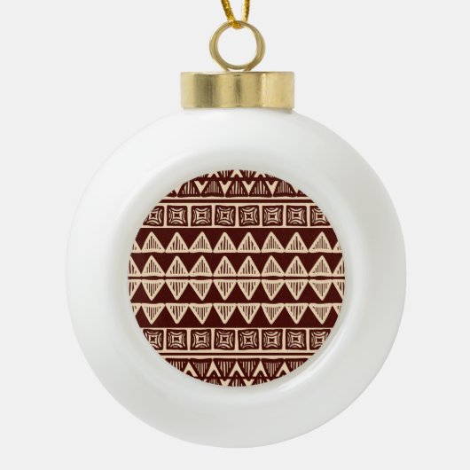 Gestreepte Tribal: sierkunst. Keramische Bal Ornament (Voorkant)