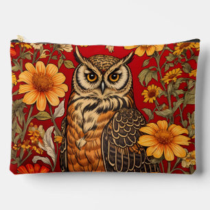 Gestreepte Uil En Zinnia Bloemen Etui