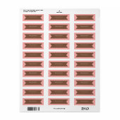 Gestreepte "Uit de keuken van" aangepaste labels (Full Sheet)