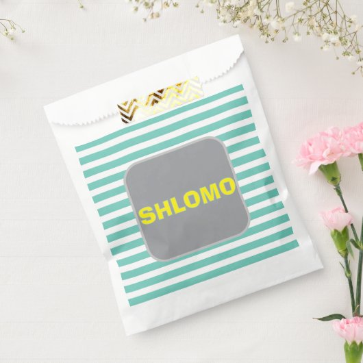 Gestreepte upsherin party-voorkeurzakken bedankzakje (Gezegeld)