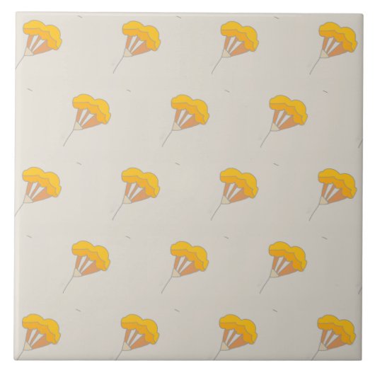 Gestreepte variëteit van bloemontwerp keramische t tegeltje (Voorkant)