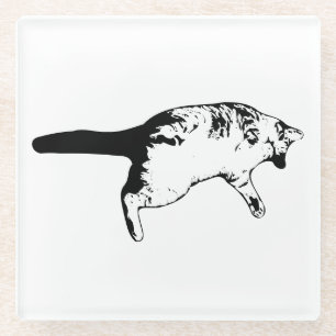 Gestreepte verrassing voor uw tafel glazen onderzetter