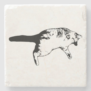 Gestreepte verrassing voor uw tafel stenen onderzetter